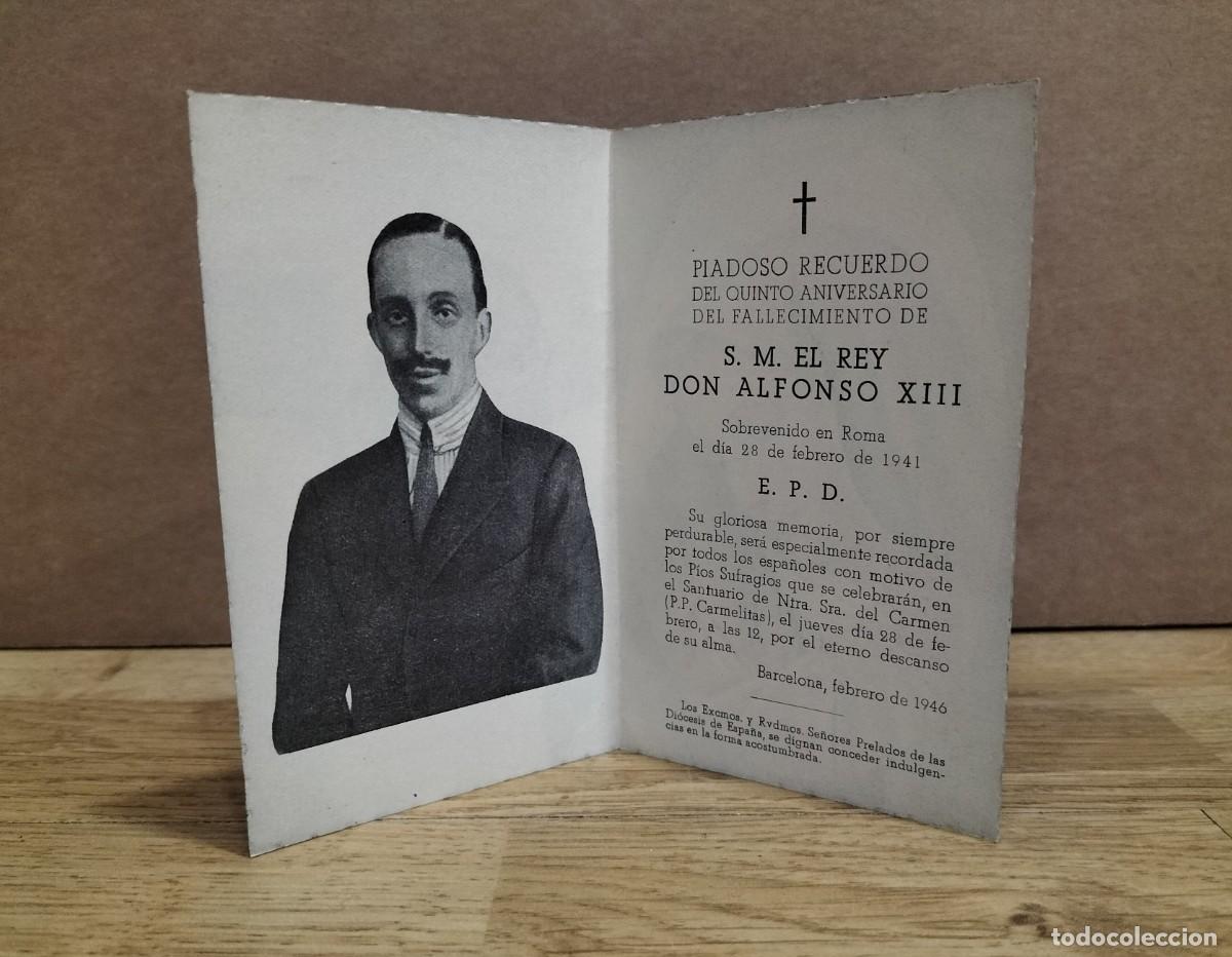 Coleccionismo: PIADOSO RECUERDO DEL QUINTO ANIVERSARIO DEL FALLECIMIENTO DE S. M. EL REY DON ALFONSO XIII, 1946