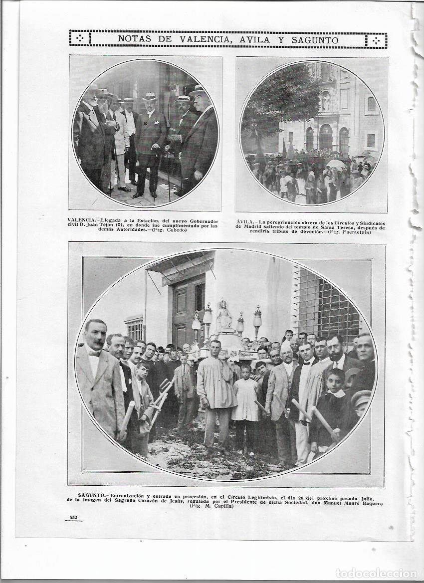 Collezionismo: A&Ntilde;O 1914 RECORTE PRENSA AVILA PEREGRINACION OBRERA SINDICATOS DE MADRID TEMPLO DE SANTA TERESA