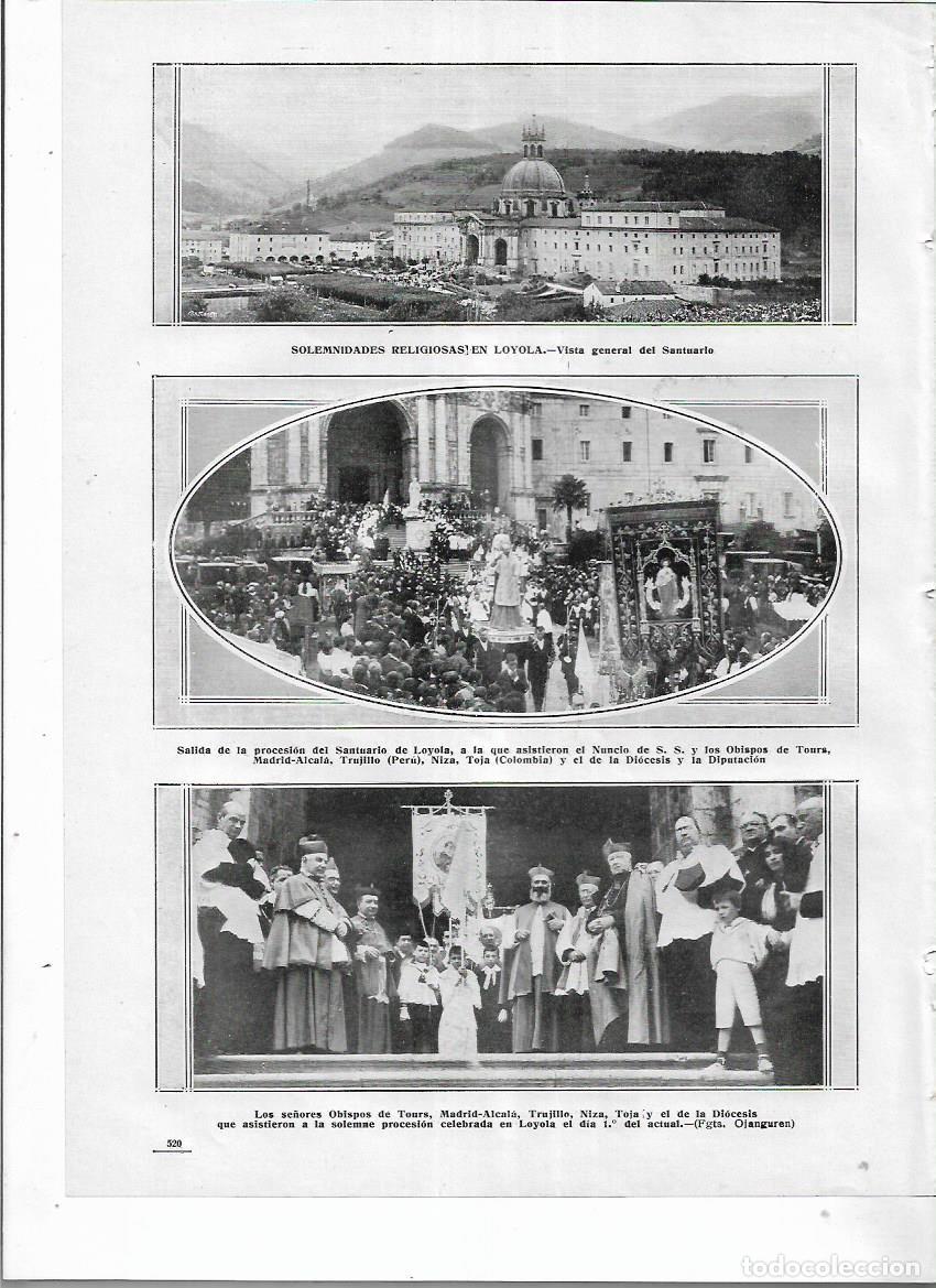 Collezionismo: A&Ntilde;O 1914 RECORTE PRENSA LOYOLA SANTUARIO PROCESION CON LA ASISTENCIA DEL NUNCIO DEL PAPA
