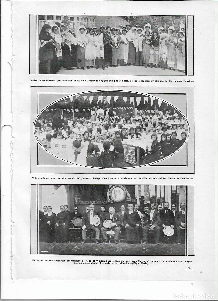 Sammelleidenschaft Papier: A&Ntilde;O 1914 RECORTE PRENSA MADRID FESTIVAL ESCUELAS CRISTIANAS DE CUATRO CAMINOS MERIENDA NI&Ntilde;OS POBLRES