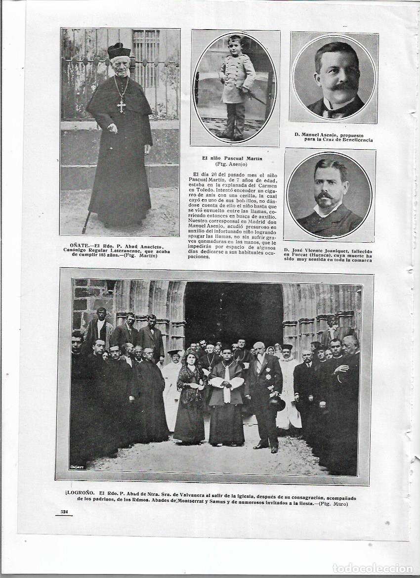 Collezionismo: A&Ntilde;O 1914 RECORTE PRENSA LOGRO&Ntilde;O CONSAGRACION PADRE ABAD DE NUESTRA SE&Ntilde;ORA DE VALVANERA