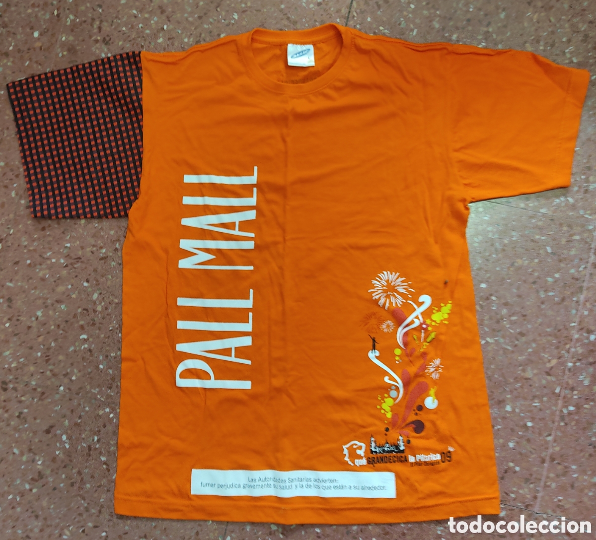 Colecionismo: Camiseta naranja de publicidad Pall Mall, edicion Pilar 09, talla L, sin usar