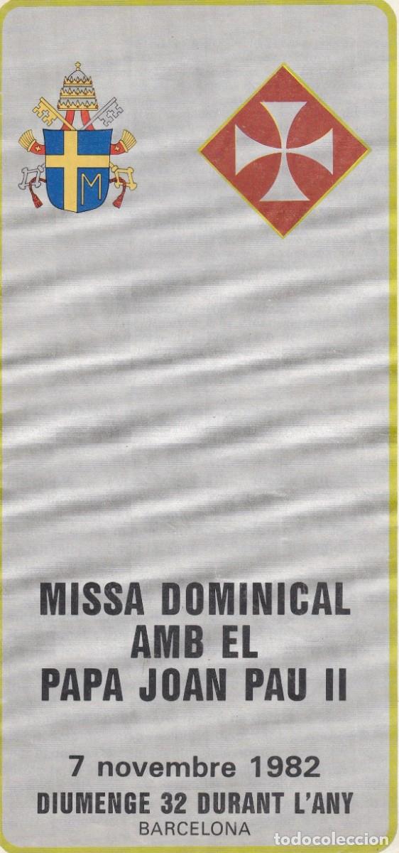 Coleccionismo: Missa Dominical amb el Papa Joan Pau II - 07.11.1982 - Partituras - Escaneado Totalmente - Catal&aacute;n