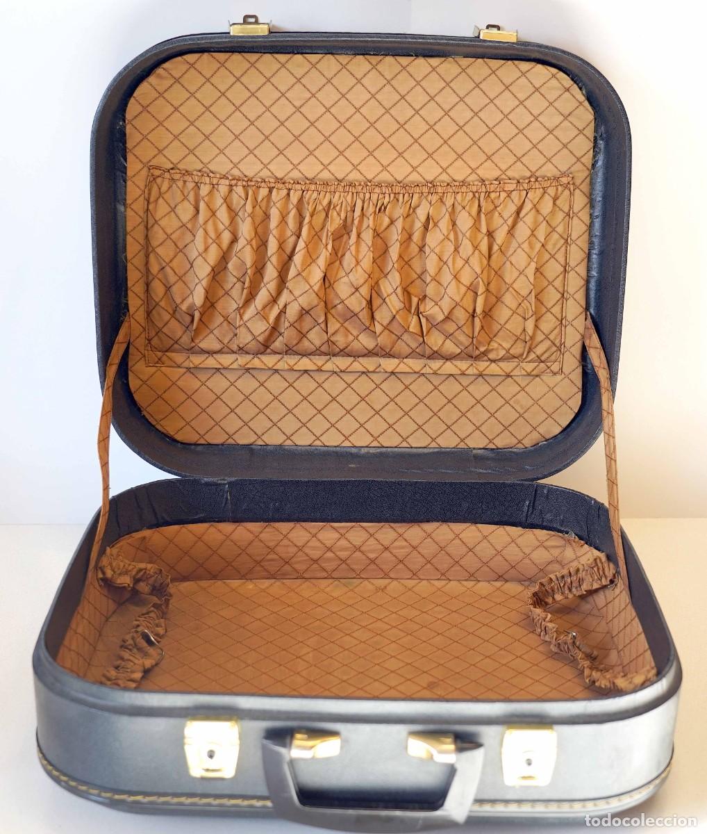 Coleccionismo: Maleta negra vintange a&ntilde;os 60