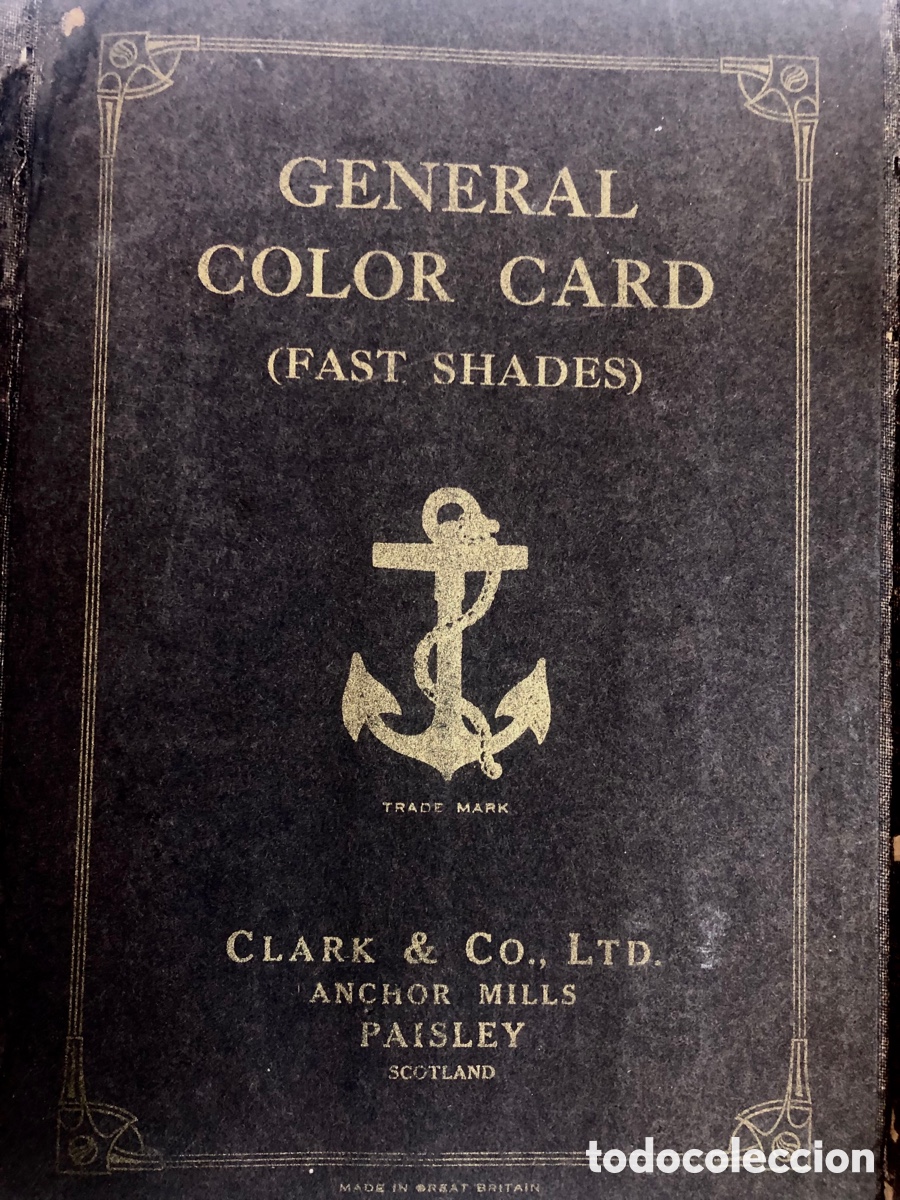 Coleccionismo: Carta muestrario de Hilos Clark & Co Ltd, thread manufacturers, Paisley, Renfrewshire, Scotland