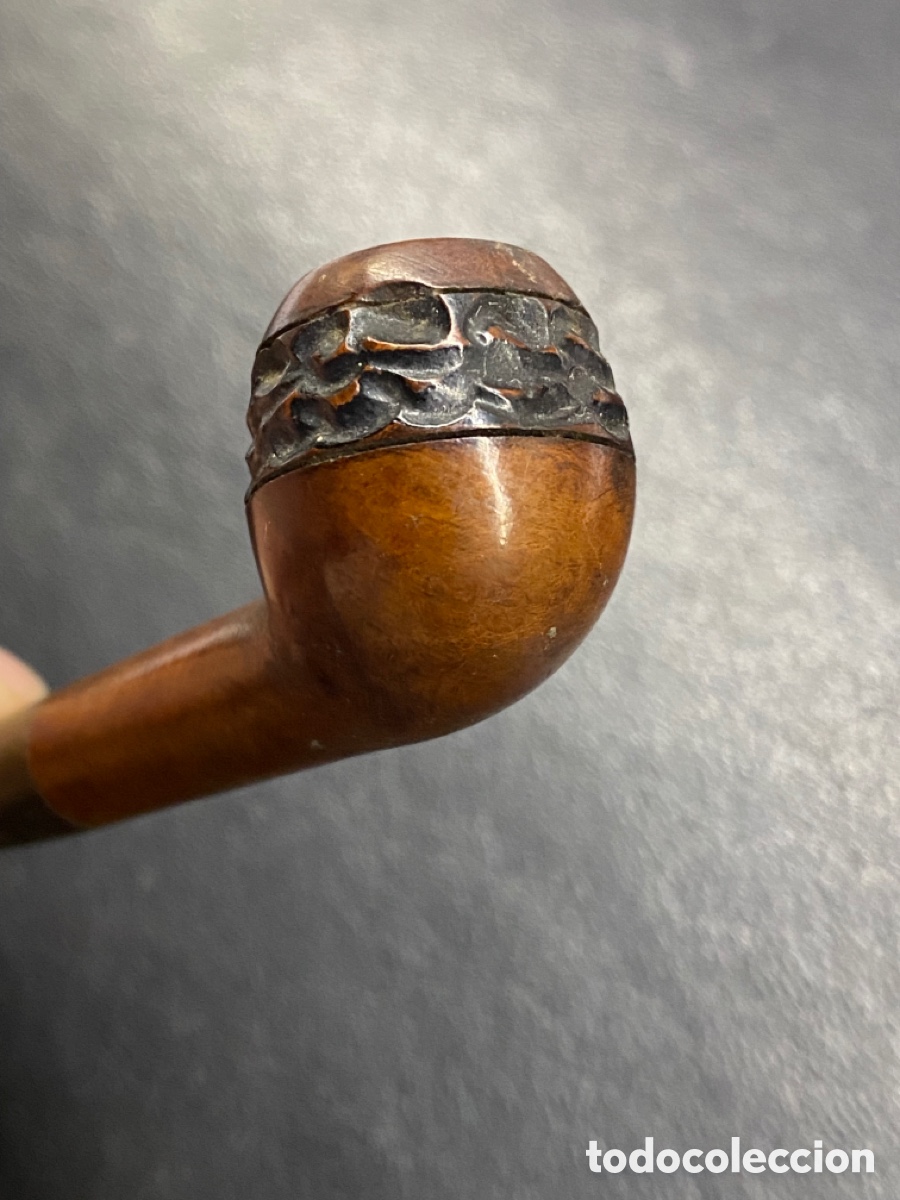 Coleccionismo: ANTIGUA PIPA DE MADERA FUMAR - Foto 7
