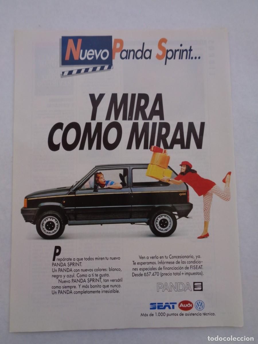 Coleccionismo: HOJA DE REVISTA CON ANUNCIO PUBLICITARIO DE COCHE SEAT PANDA SPRINT . A&Ntilde;OS 80