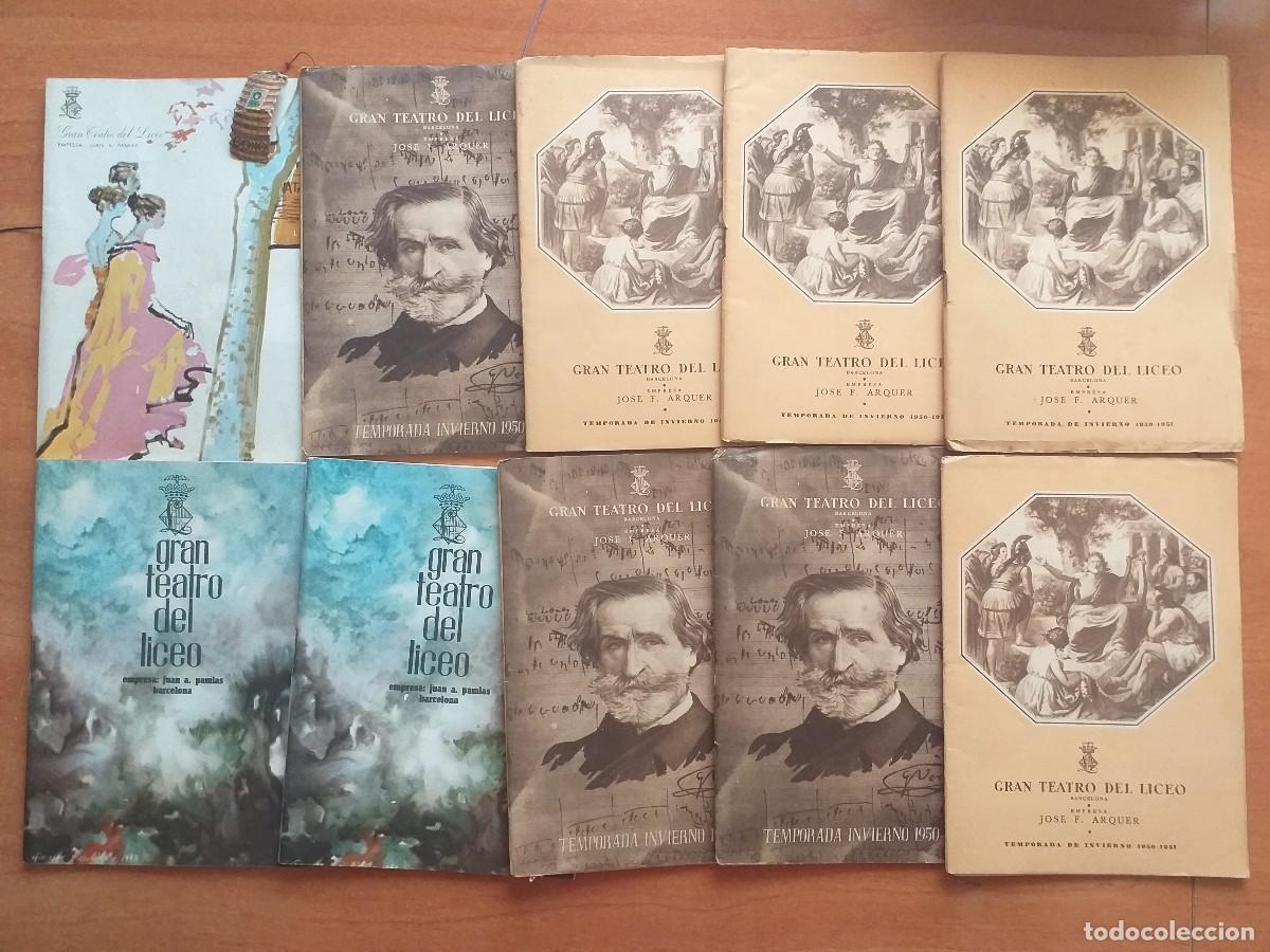 Sammelleidenschaft Papier: 1950 A 1968 DIEZ PROGRAMAS DEL TEATRO LICEO DE BARCELONA