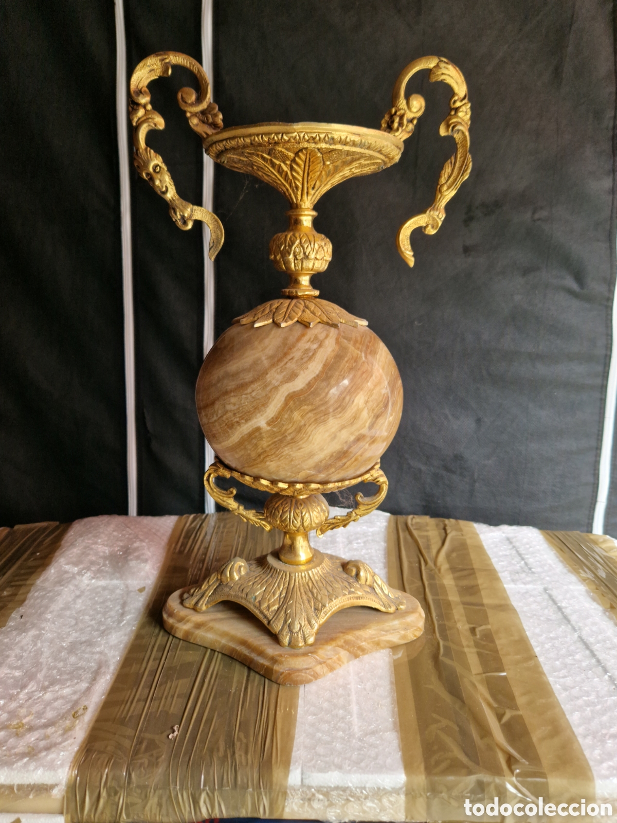 Coleccionismo: COPA DE BRONCE Y MARMOL MUY PESADA - Foto 9
