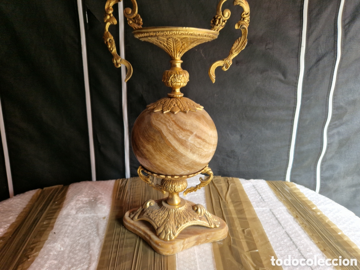 Coleccionismo: COPA DE BRONCE Y MARMOL MUY PESADA - Foto 10