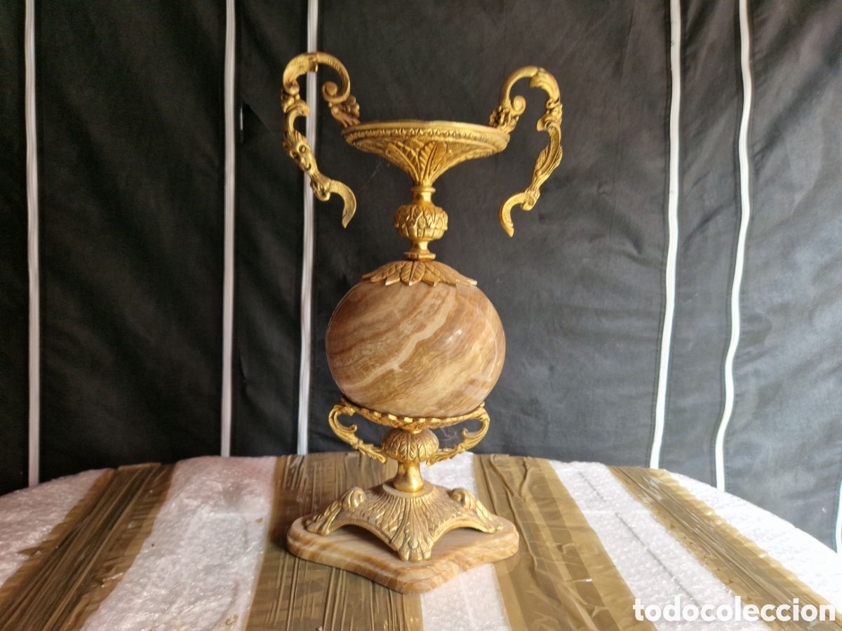 Coleccionismo: COPA DE BRONCE Y MARMOL MUY PESADA - Foto 11