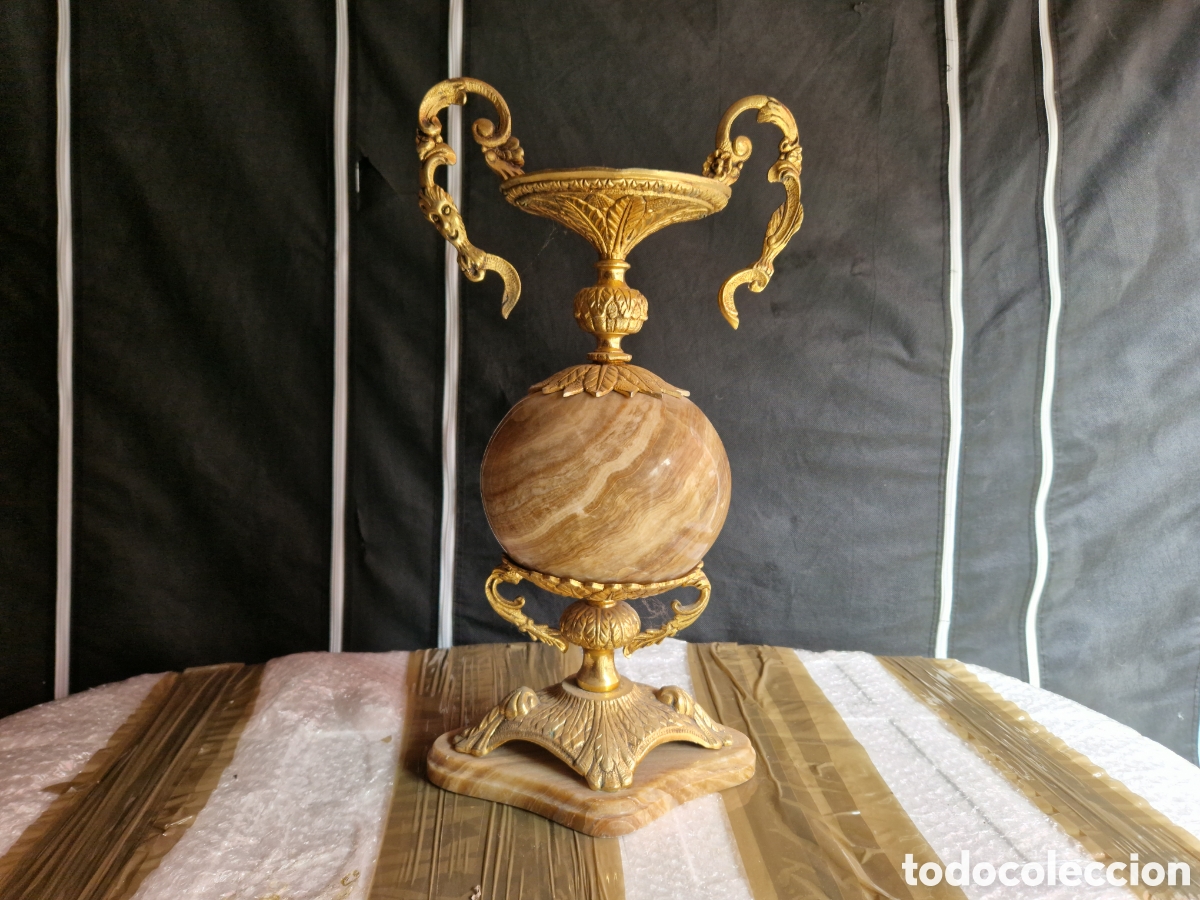 Coleccionismo: COPA DE BRONCE Y MARMOL MUY PESADA - Foto 12