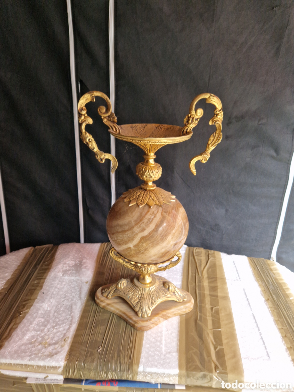 Coleccionismo: COPA DE BRONCE Y MARMOL MUY PESADA - Foto 13