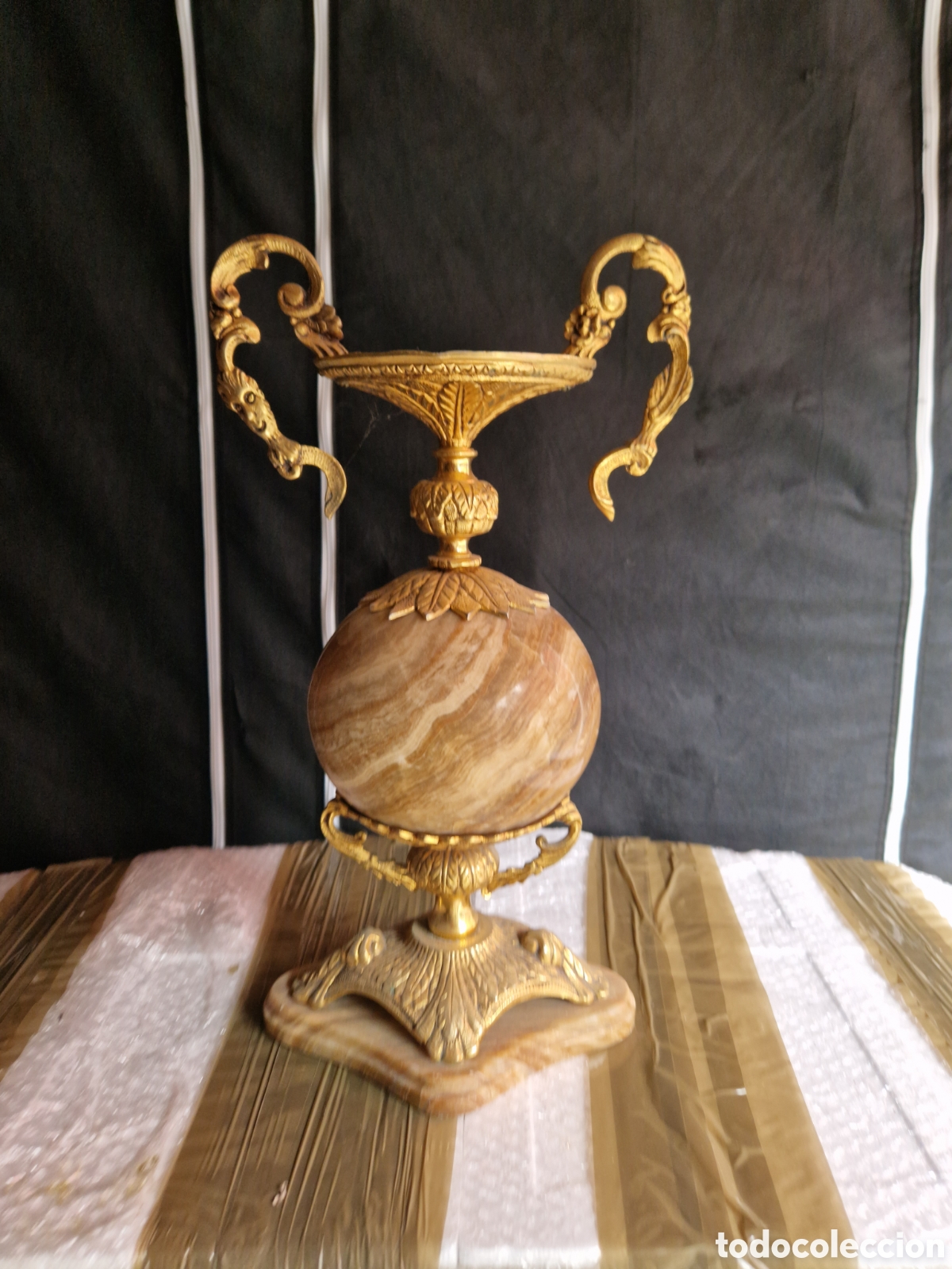 Coleccionismo: COPA DE BRONCE Y MARMOL MUY PESADA - Foto 14