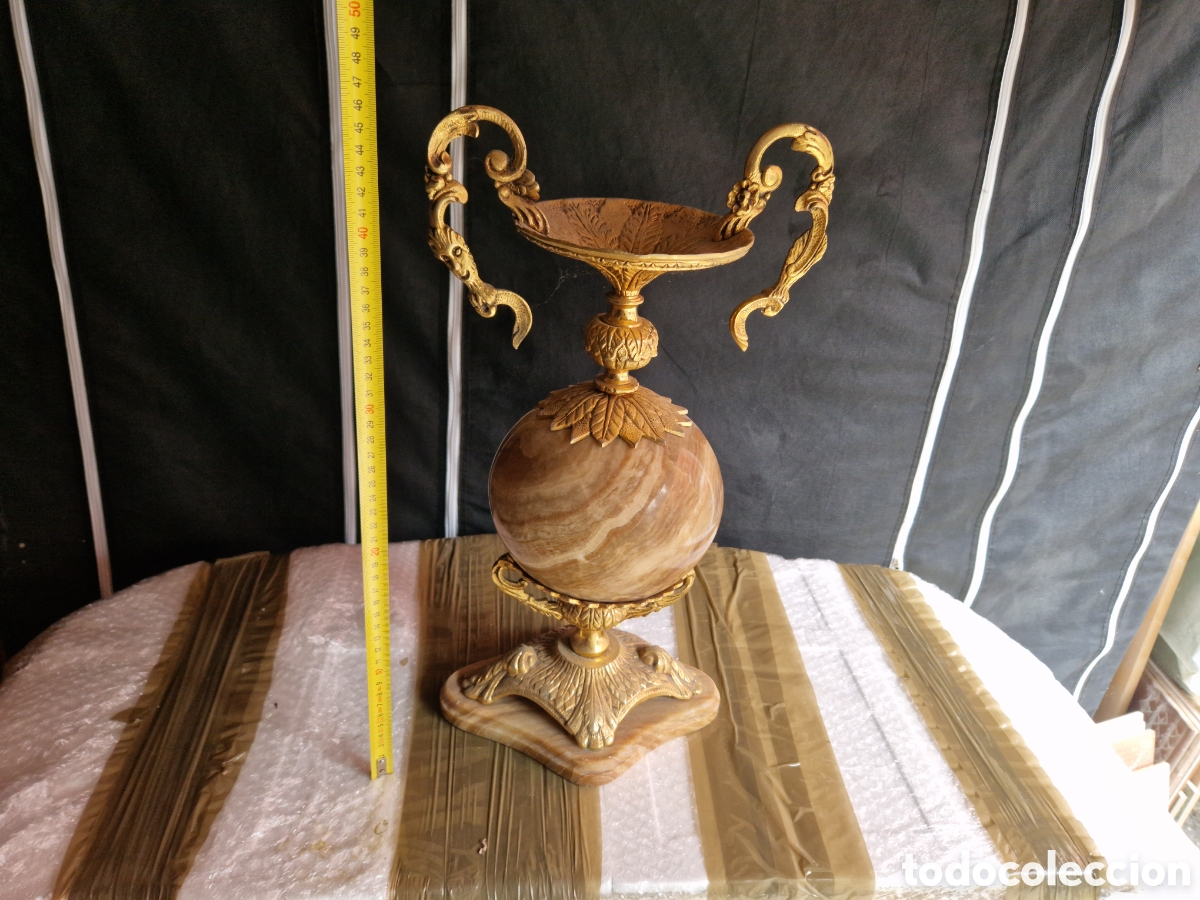 Coleccionismo: COPA DE BRONCE Y MARMOL MUY PESADA - Foto 15