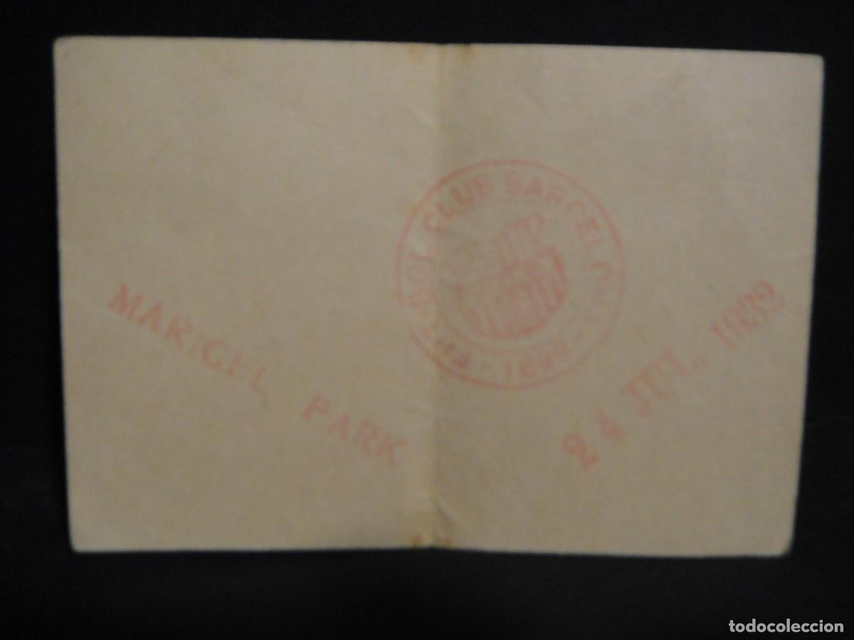 Coleccionismo: tarjeta sellada por el club de futbol barcelona para el parque de atracciones maricel , a&ntilde;o 1932