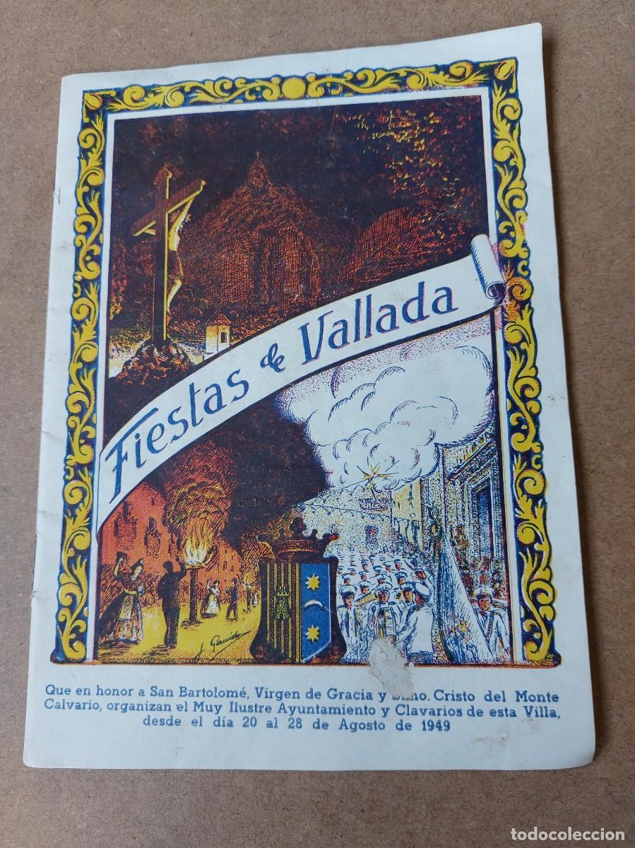 Coleccionismo: Programa de fiestas - Vallada - 1949 - Foto 1