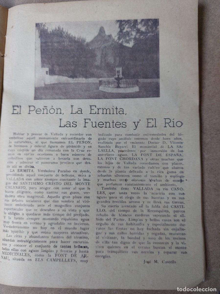 Coleccionismo: Programa de fiestas - Vallada - 1949 - Foto 4