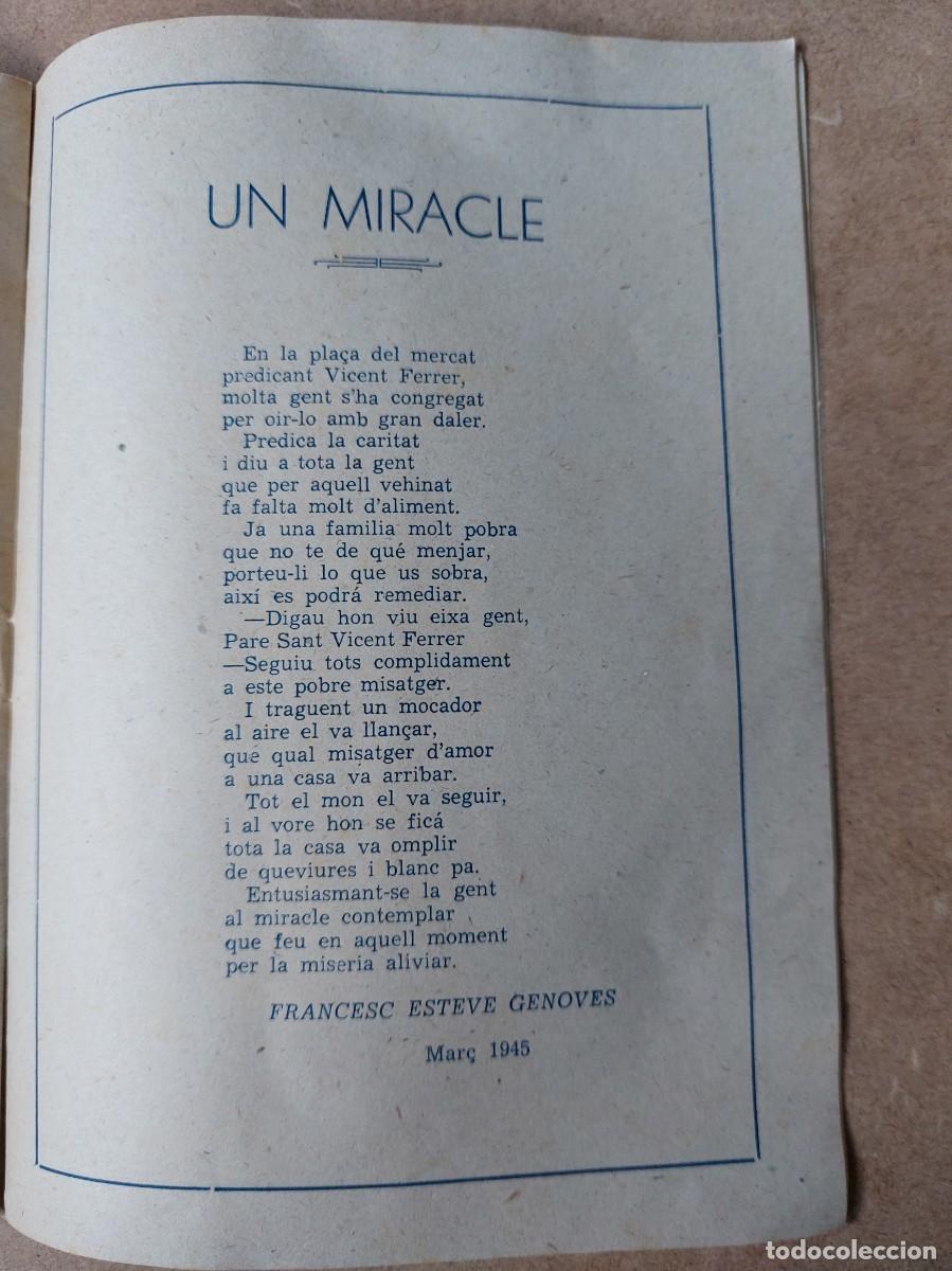 Coleccionismo: Programa San Vicente Ferrer del Mocadoret - Valencia - 1945 - Foto 2