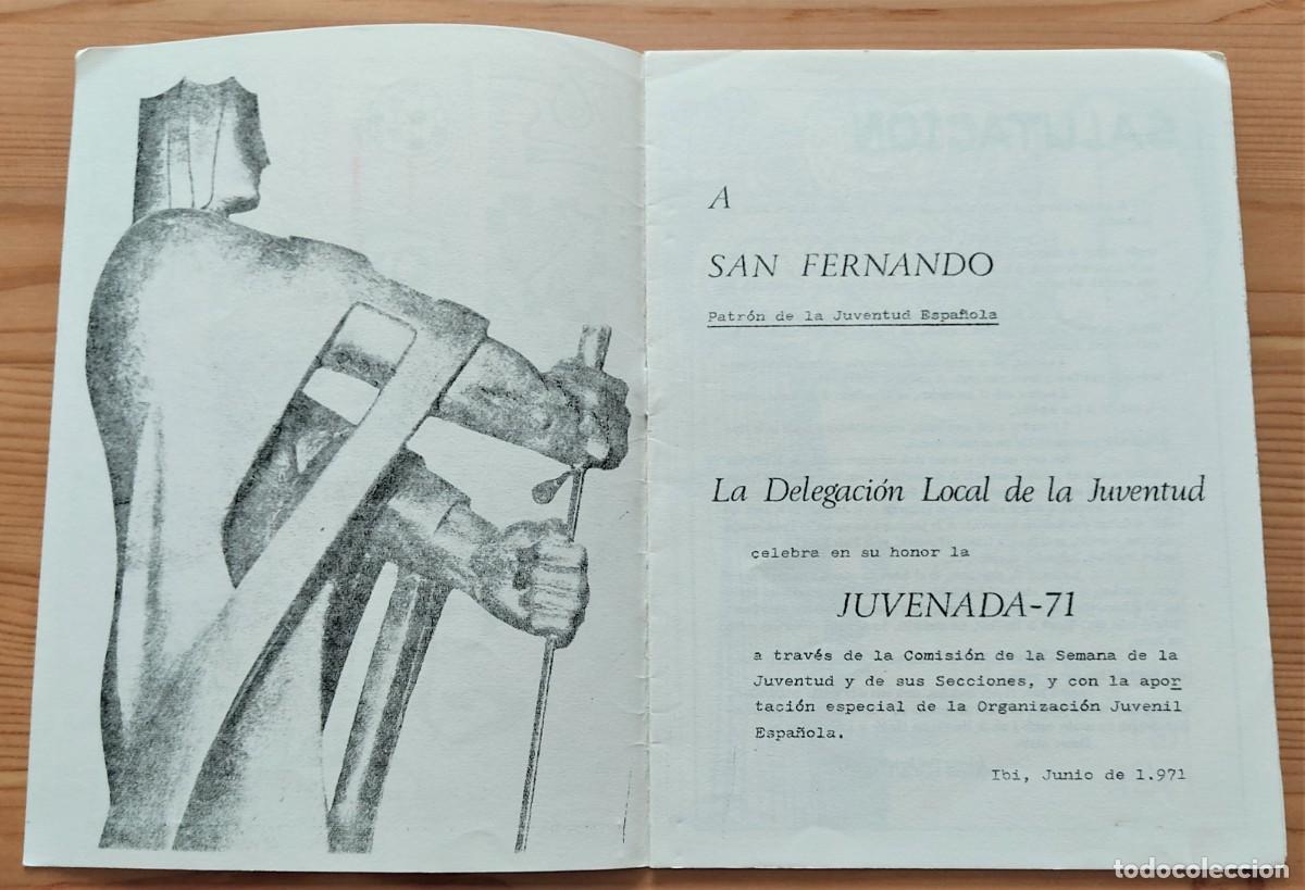 Coleccionismo: PROGRAMA DE LA JUVENADA 71, SEMANA DE LA JUVENTUD DE IBI (ALICANTE) - Foto 3