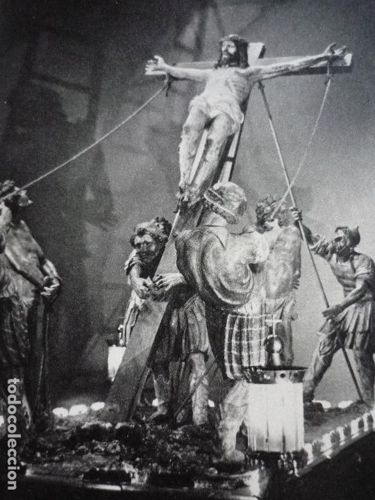 Coleccionismo: VALLADOLID LA ELEVACI&Oacute;N DE LA CRUZ PASO SEMANA SANTA ANTIGUO HUECOGRABADO