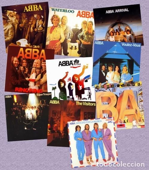 Coleccionismo: ABBA discograf&iacute;a 10 imanes deluxe para nevera