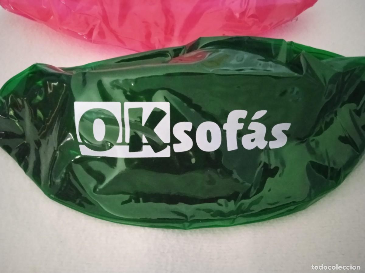 Coleccionismo: 3 balones playa publicitarios. Desinflados