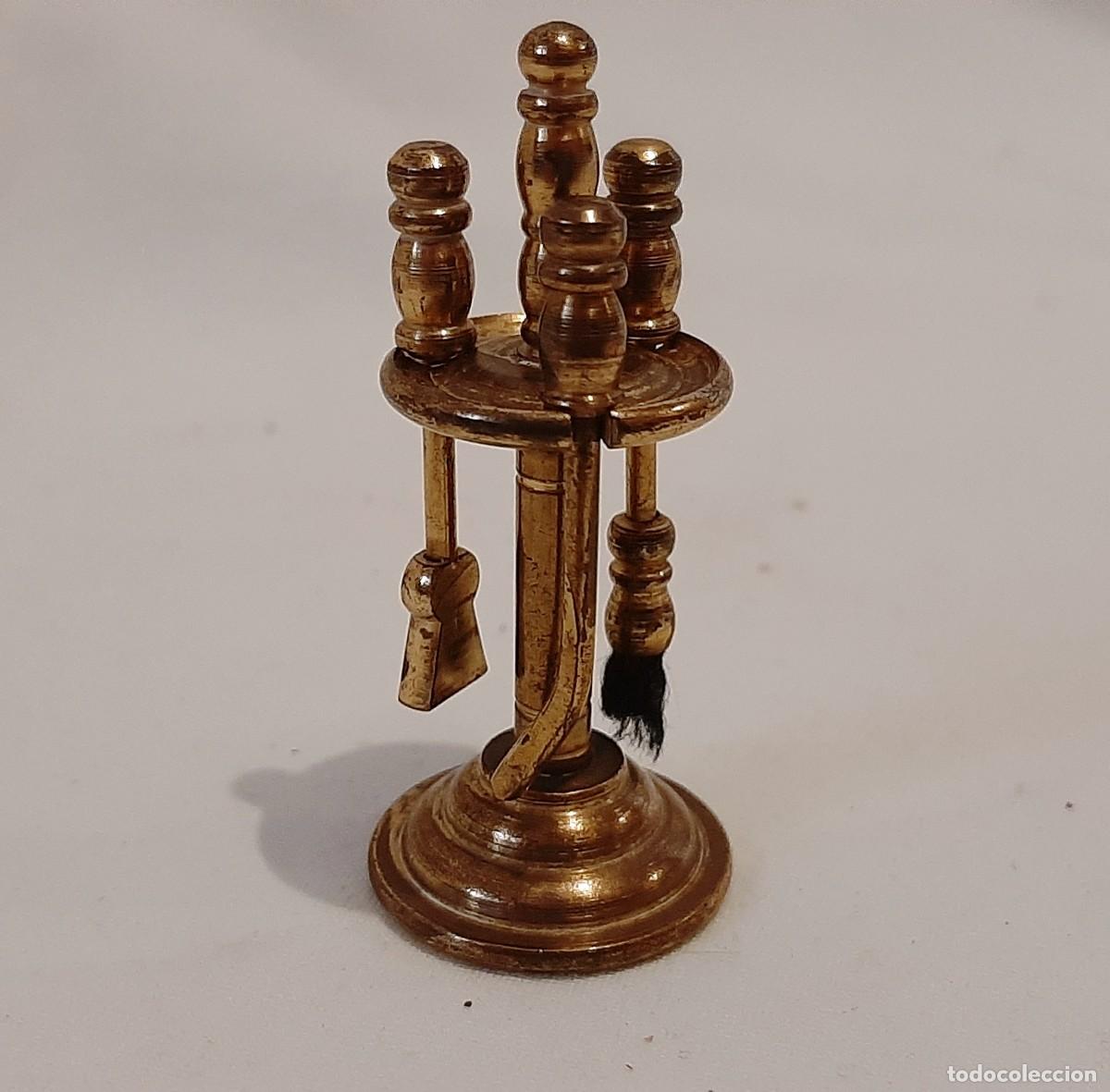 Coleccionismo: Miniatura juego de chimenea en bronce - Foto 1
