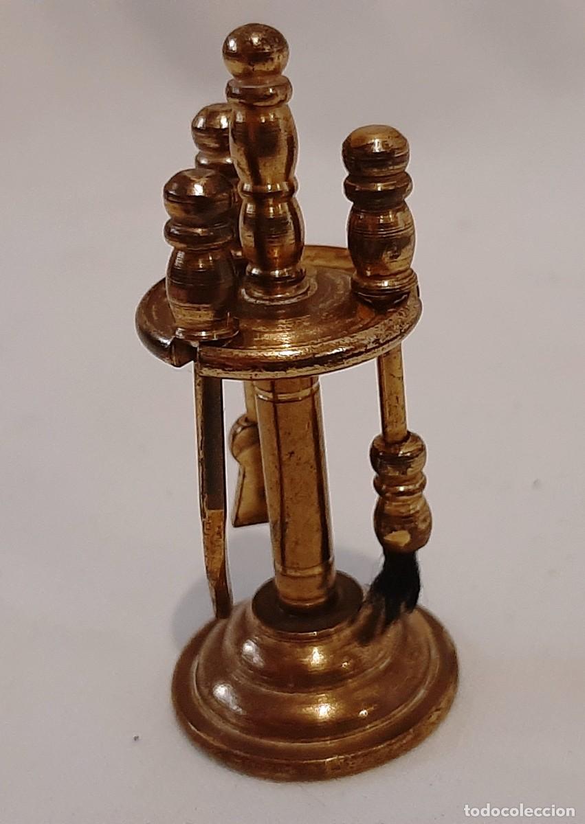 Coleccionismo: Miniatura juego de chimenea en bronce - Foto 3