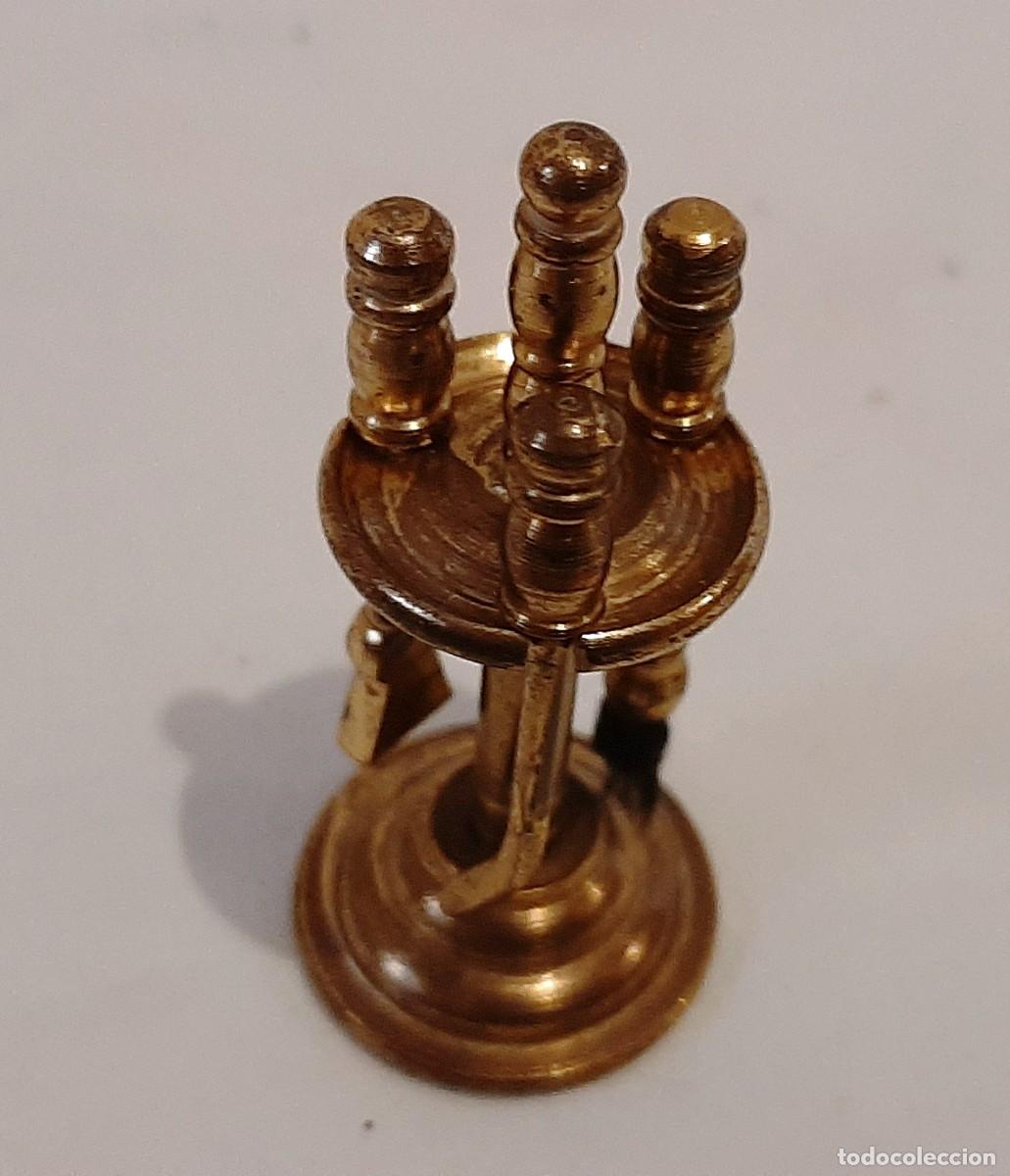 Coleccionismo: Miniatura juego de chimenea en bronce - Foto 4