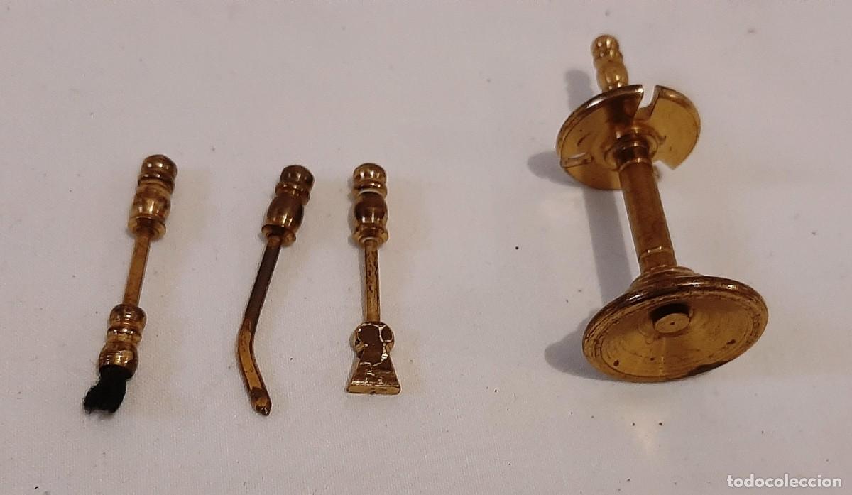 Coleccionismo: Miniatura juego de chimenea en bronce - Foto 5