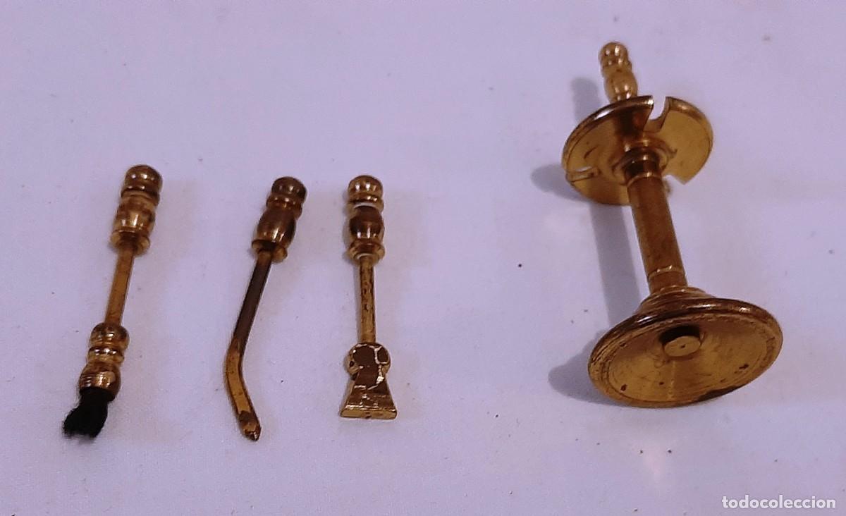 Coleccionismo: Miniatura juego de chimenea en bronce - Foto 6