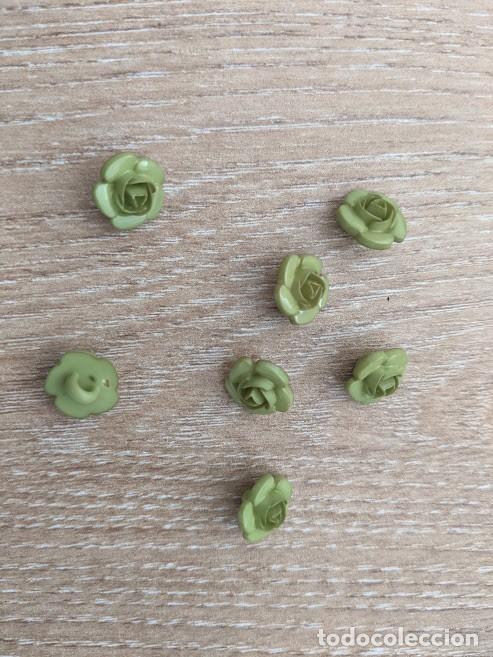 Sammeln: 7 BOTONES INFANTILES FLOR VERDE