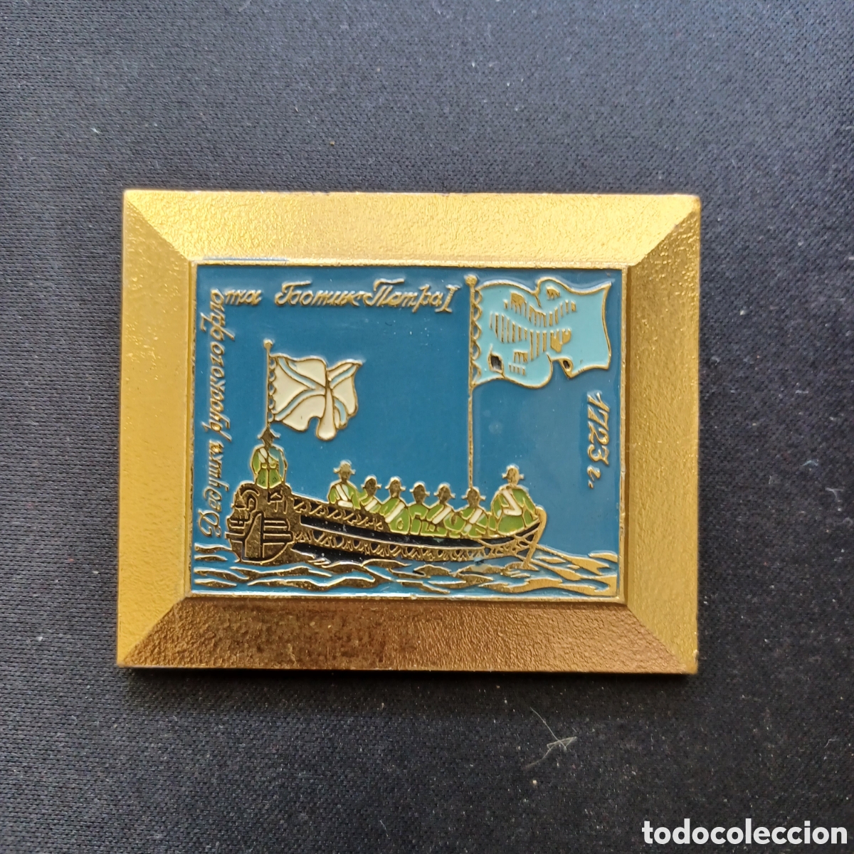 Coleccionismo: ALFILER DE CHAQUETA MOTIVOS MARINEROS 5,5X5 CM