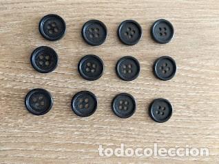 Collectionnisme: 12 BOTONES NEGROS