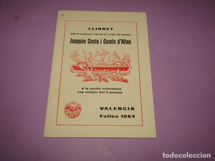Collecting paper: Antiguo Llibret Fallas de la Falla JOAQUIM COSTA i CONDE ALTEA del A&ntilde;o 1967