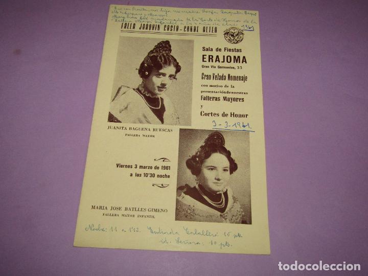 Coleccionismo: Antigua Gran Velada Homenaje de la Falla JOAQUIM COSTA i CONDE ALTEA del A&ntilde;o 1961