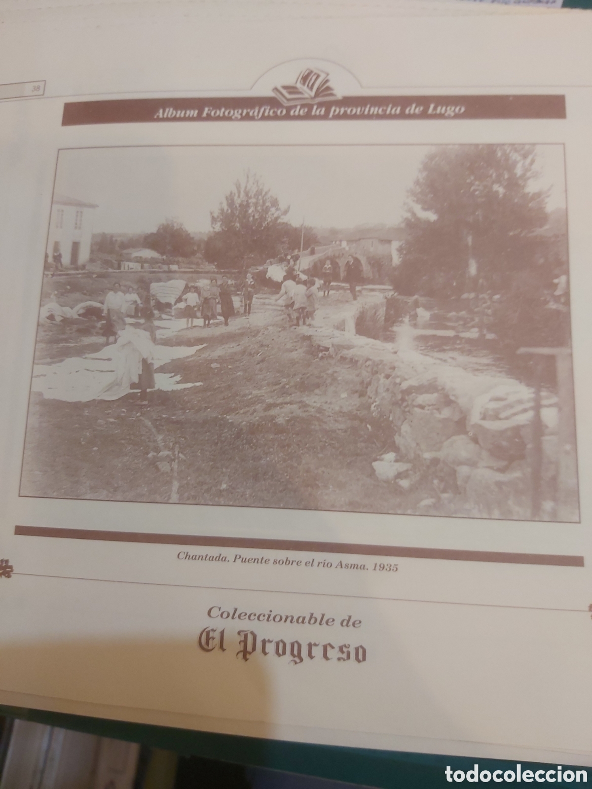 Sammelleidenschaft Papier: Chantada Lugo puente sobre r&iacute;o Asma 1935 l&aacute;mina