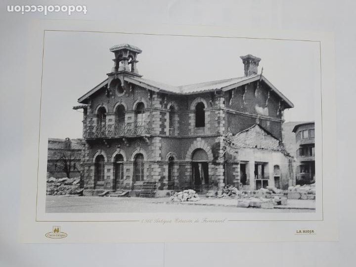 Collectionnisme: L&Aacute;MINA DE LOGRO&Ntilde;O 1960. ANTIGUA ESTACI&Oacute;N DE FERROCARRIL. REPRODUCCI&Oacute;N FOTOGR&Aacute;FICA. LA RIOJA. TDKR5