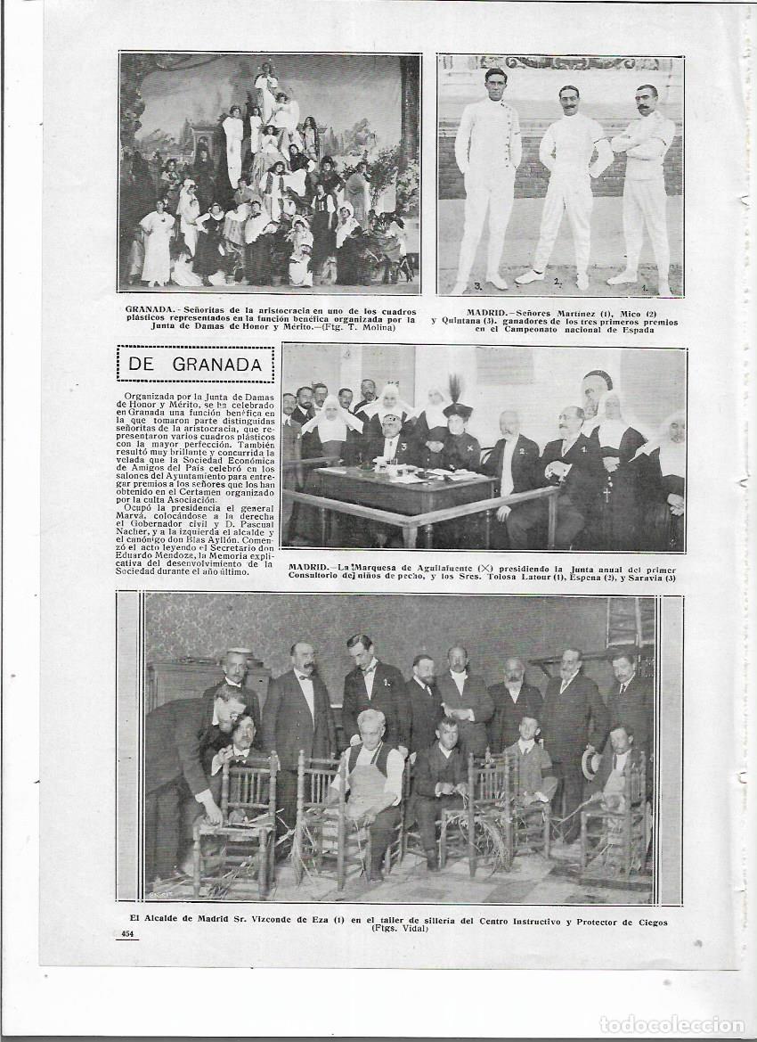 Collezionismo: A&Ntilde;O 1914 RECORTE PRENSA MADRID TALLER SILLERIA SILLAS DEL CENTRO INSTRUCTIVO Y PROTECTOR DE CIEGOS