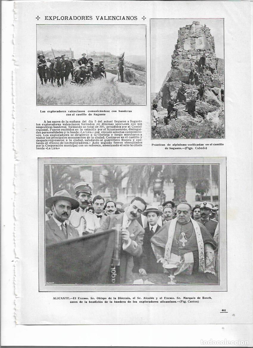 Collezionismo: A&Ntilde;O 1914 RECORTE PRENSA ALICANTE BENDICION DE LA BANDERA DE LOS EXPLORADORES ALICANTINOS