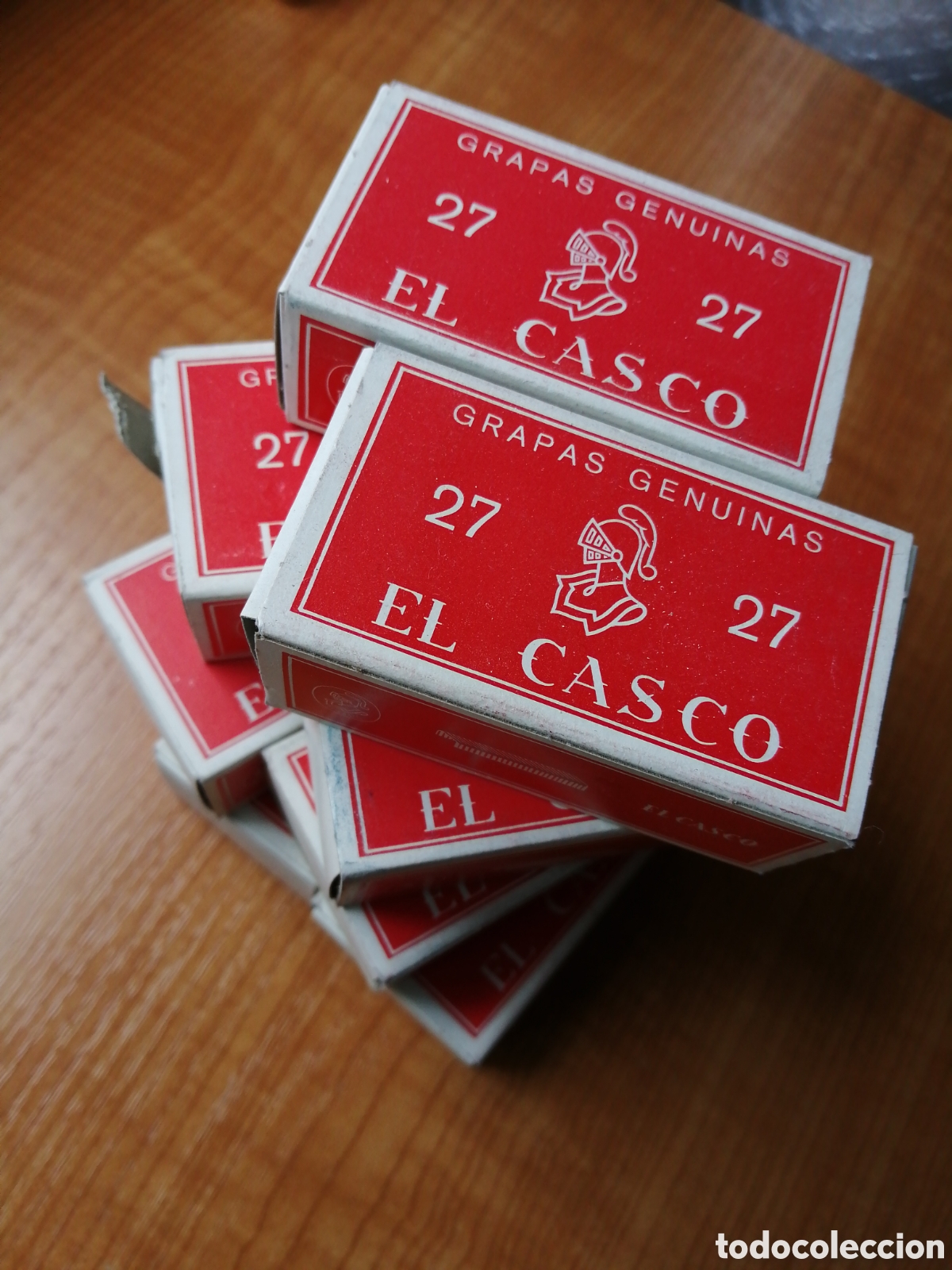 Sammeln: 8 cajas de grapas genuinas El Casco 27. Caja roja