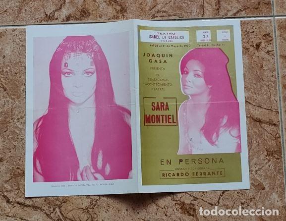 Coleccionismo: PROGRAMA DE TEATRO SARA MONTIEL MAYO 1970 - RARISIMO y UNICO