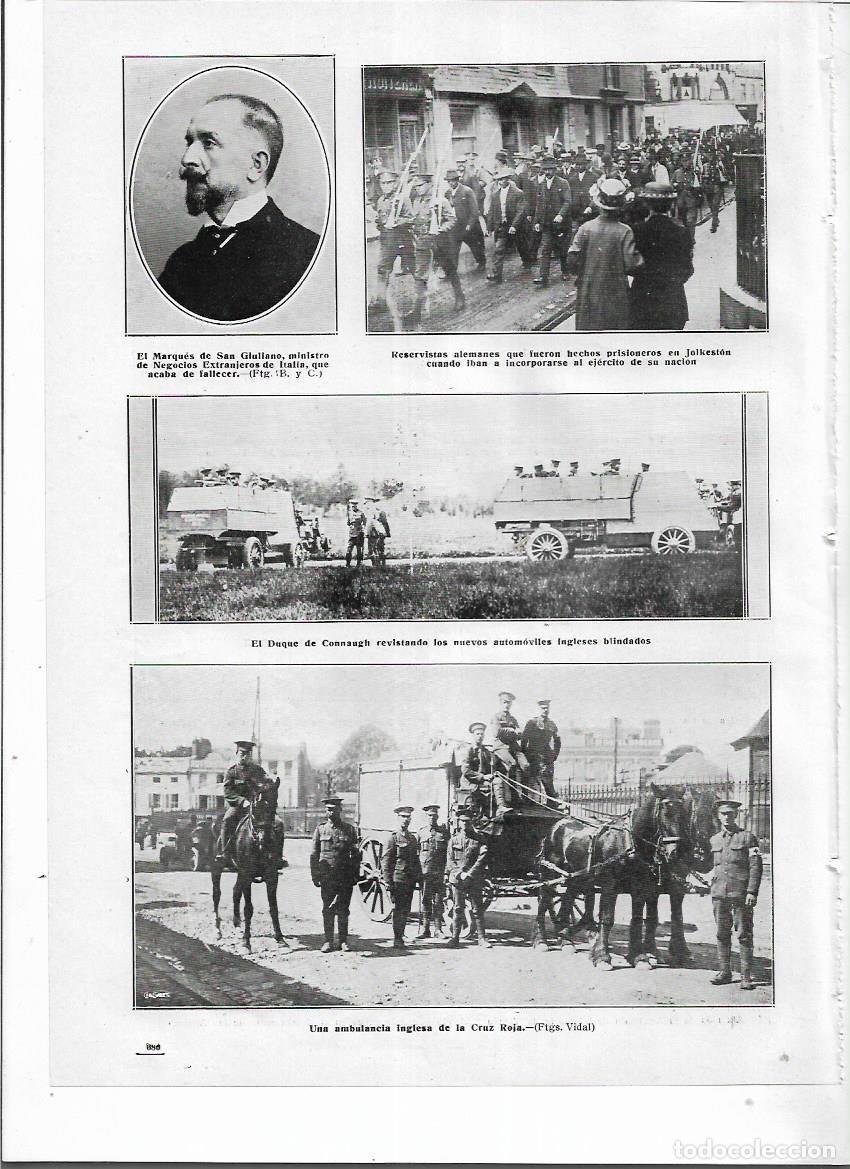 Collezionismo: A&Ntilde;O 1914 RECORTE PRENSA GUERRA SANIDAD MILITAR AMBULANCIA INGLESA DE LA CRUZ ROJA TRACCION ANIMAL