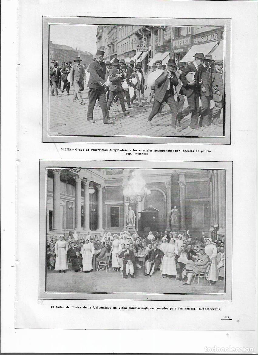 Sammelleidenschaft Papier: A&Ntilde;O 1914 RECORTE PRENSA GUERRA VIENA RESERVISTAS SALON FIESTAS UNIVERSIDAD COMO COMEDOR PARA HERIDOS
