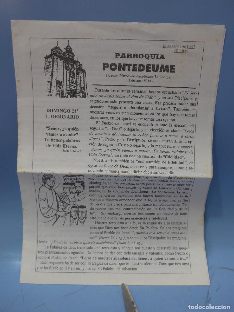 Coleccionismo: PROGRAMA DE LA PARROQUIA PONTEDEUME 1997 - Foto 1