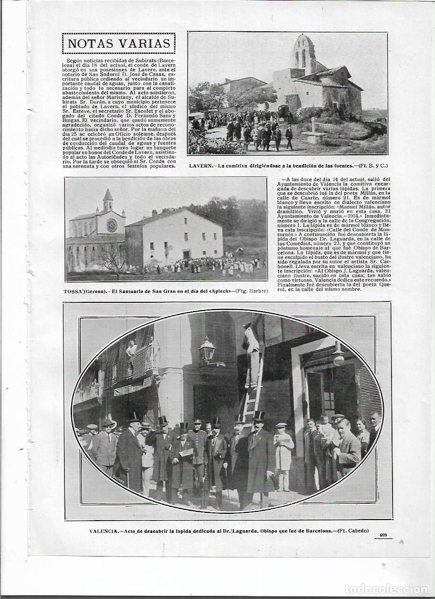 Collezionismo: A&Ntilde;O 1914 RECORTE PRENSA TOSSA DE MAR GIRONA APLEC SANTURARIO ERMITA DE SANT GRAU