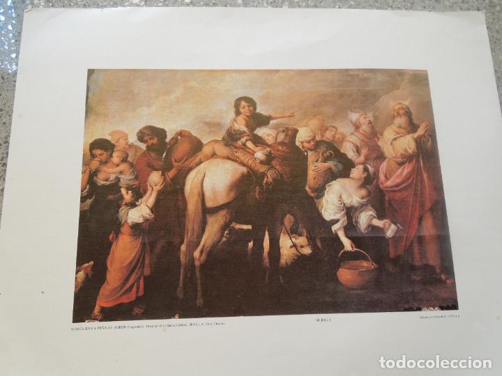 Colecionismo: L&Aacute;MINA - MOISES EN LA PE&Ntilde;A DE HOREB (FRAGMENTO) - MURILLO - MIDE 43X34 CM.