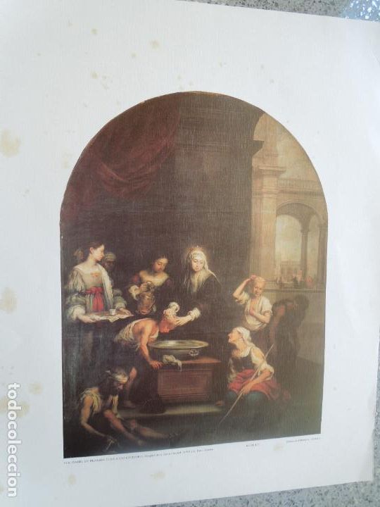 Coleccionismo: L&Aacute;MINA - STA. ISABEL DE HINGRIA CURA A LOS ENFERMOS - MURILLO - SEVILLA - MIDE 34X43 CM.