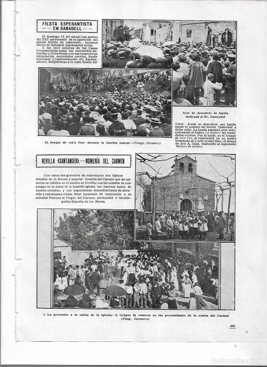 Collezionismo: A&Ntilde;O 1912 RECORTE PRENSA SABADELL FIESTA ESPERANTISTA HOMENAJE LAPIDA DEDICADA DR ZAMENHOF